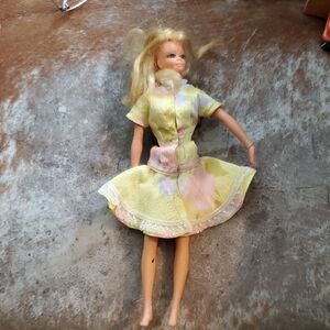 Vintage Doll with Yellow Dress